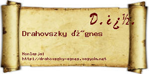Drahovszky Ágnes névjegykártya
